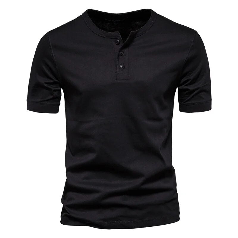 Herr T-shirt med Krage i Bomull 1