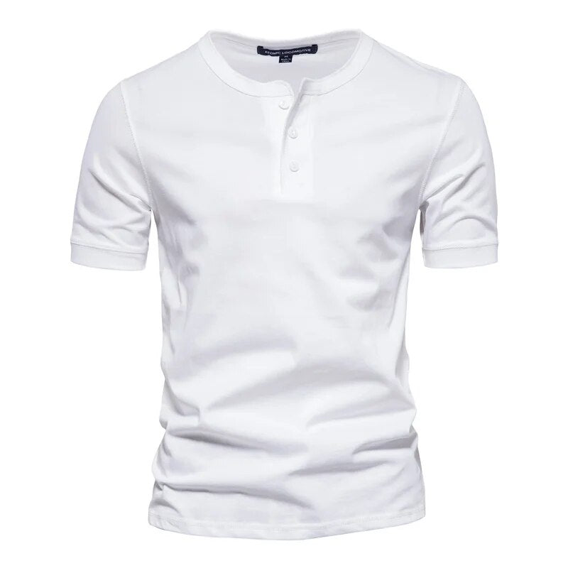 Herr T-shirt med Krage i Bomull 2