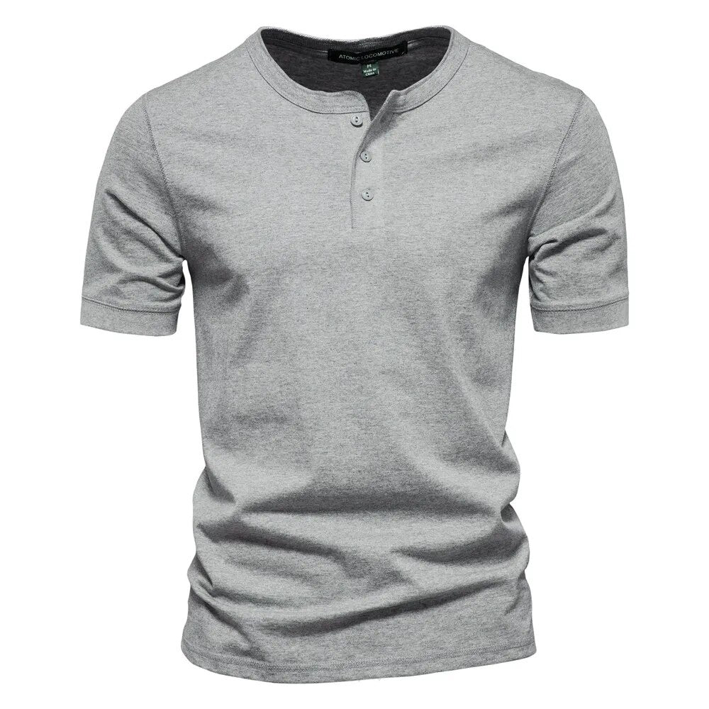 Herr T-shirt med Krage i Bomull 3