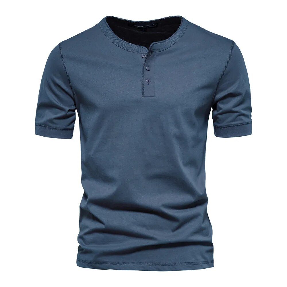 Herr T-shirt med Krage i Bomull 4