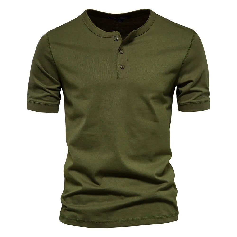 Herr T-shirt med Krage i Bomull 5