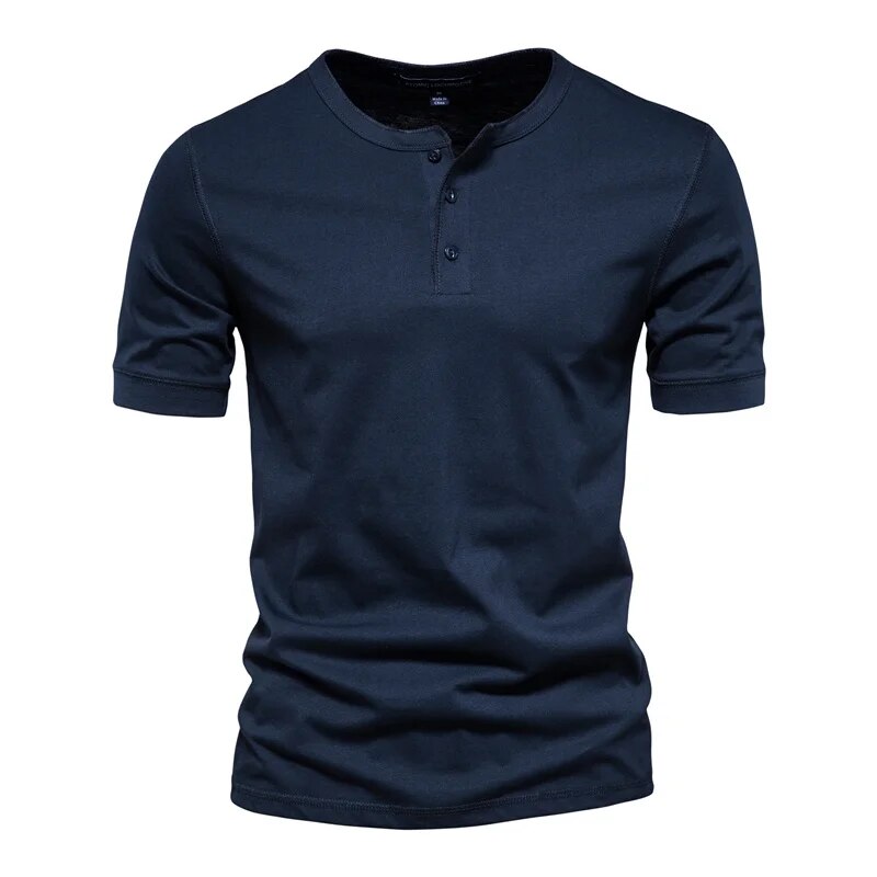 Herr T-shirt med Krage i Bomull 6