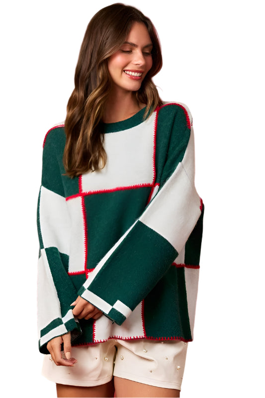 Herr Tröja Blockfärg Stickad Mjuk Akryl 0