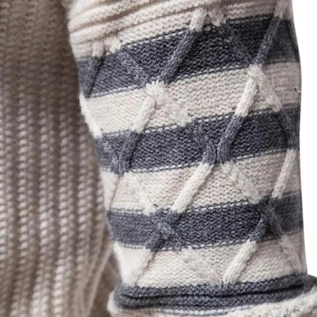 Herr Tröja Crewneck Med Ribbdetaljer Och Modern Siluett 5