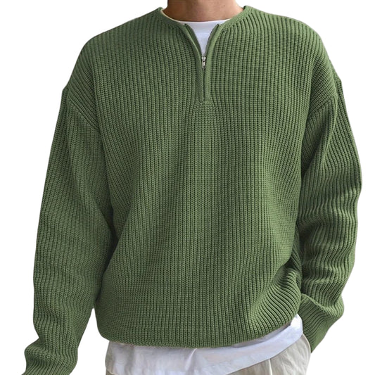 Herr Tröja Halvzip Modern Design med Långa Ärmar 0