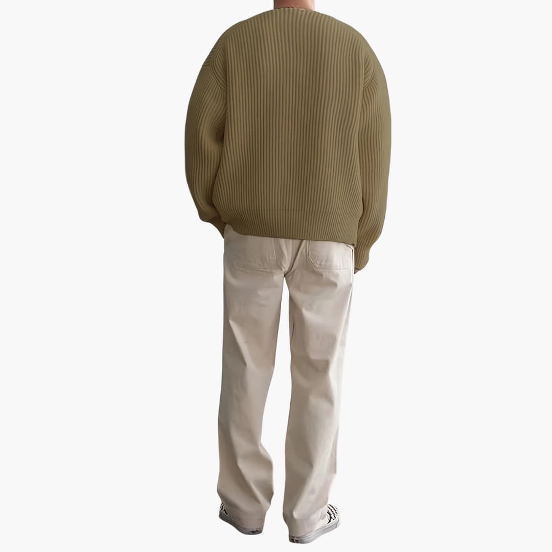 Herr Tröja Halvzip Modern Design med Långa Ärmar 5