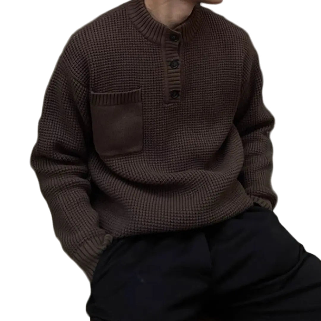 Herr Tröja Klassisk Stilren För Vardagsbruk och Formella Tillfällen 0