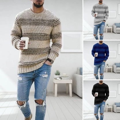 Herr Tröja Mjuk Stickad Modern Höststil 1