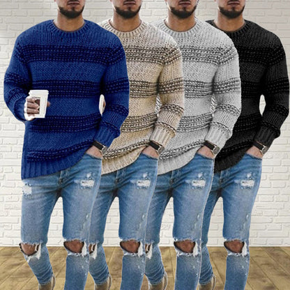 Herr Tröja Mjuk Stickad Modern Höststil 2