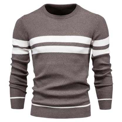 Herr Tröja Randdesign Modern Stil 0