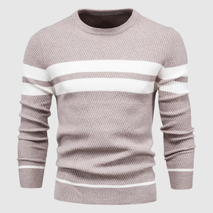 Herr Tröja Randdesign Modern Stil 3