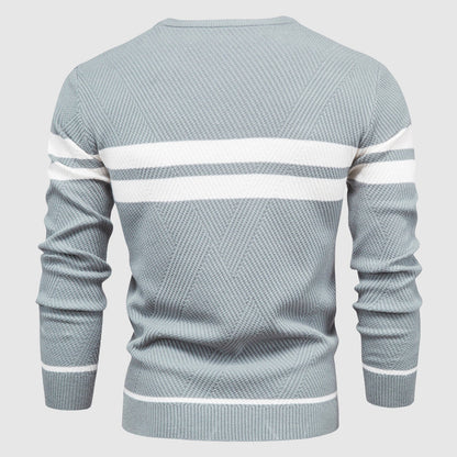 Herr Tröja Randdesign Modern Stil 5