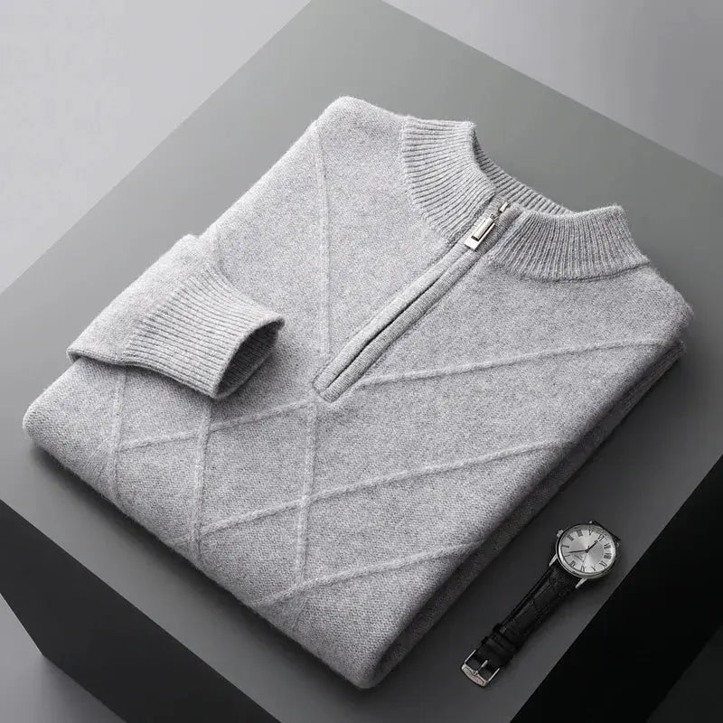 Herr Tröja Strukturerad Med Polo-Krage 2