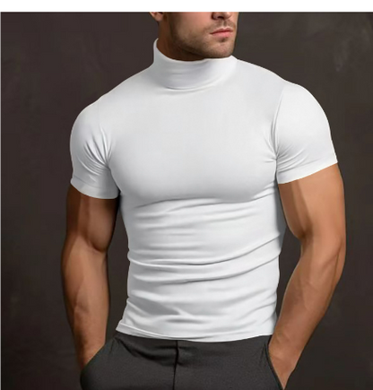 Herr Turtleneck Kortärmad Modern Stil 6
