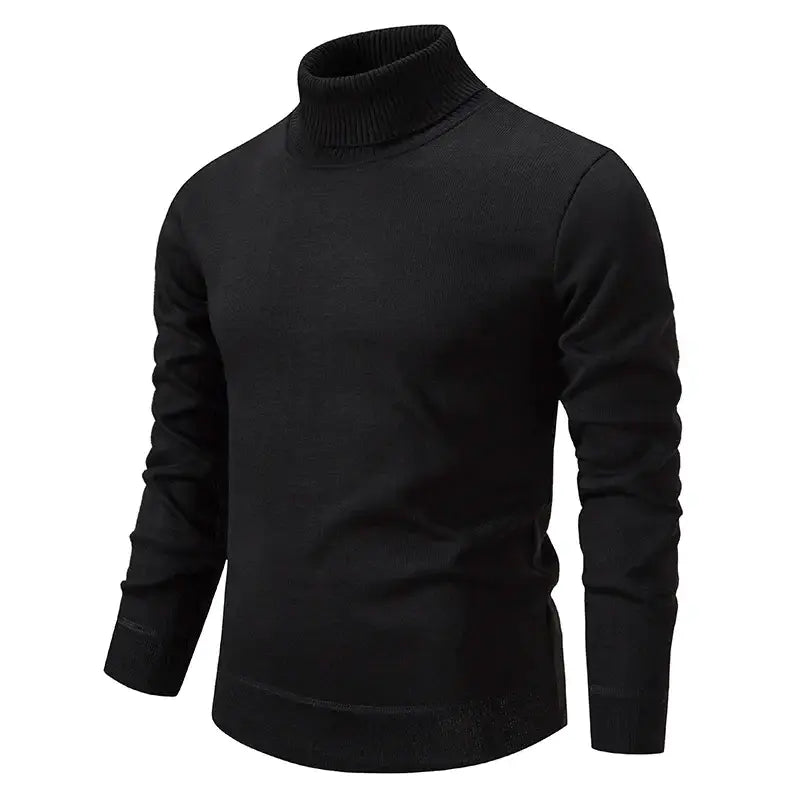 Herr Turtleneck Tröja Klassisk Stil Slimmad Passform 2