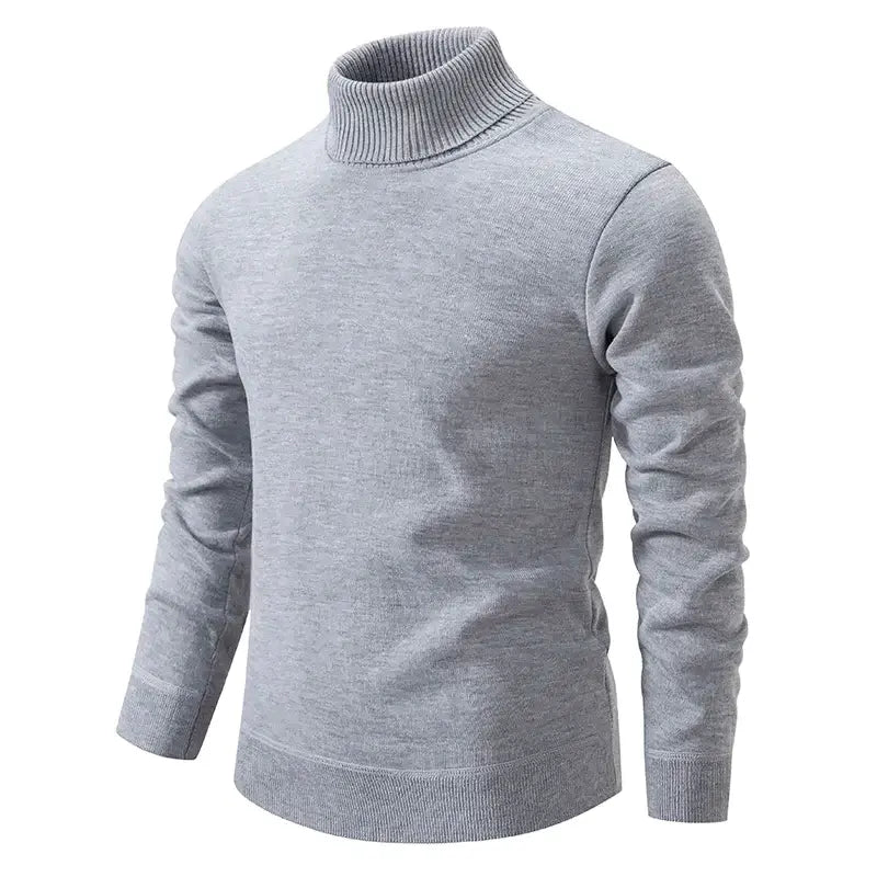 Herr Turtleneck Tröja Klassisk Stil Slimmad Passform 3