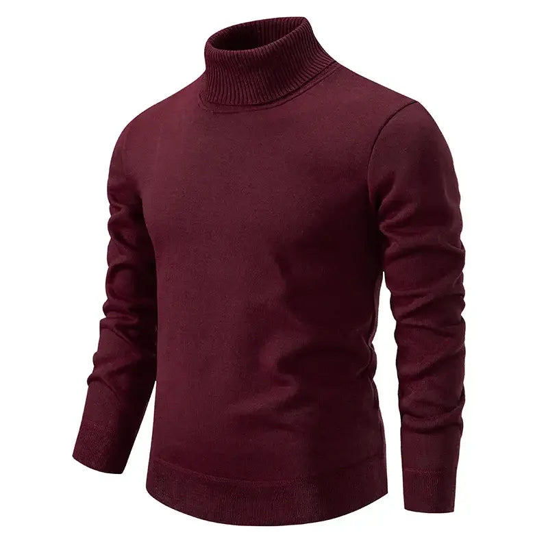 Herr Turtleneck Tröja Klassisk Stil Slimmad Passform 4