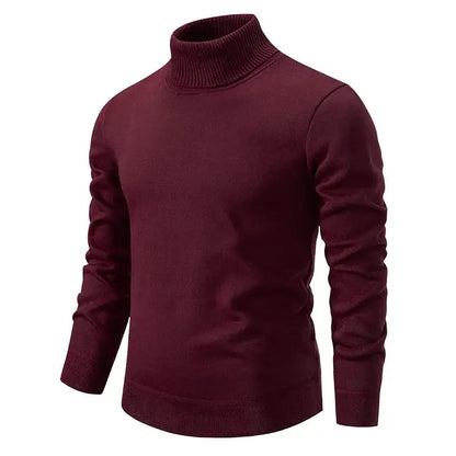 Herr Turtleneck Tröja Klassisk Stil Slimmad Passform 4