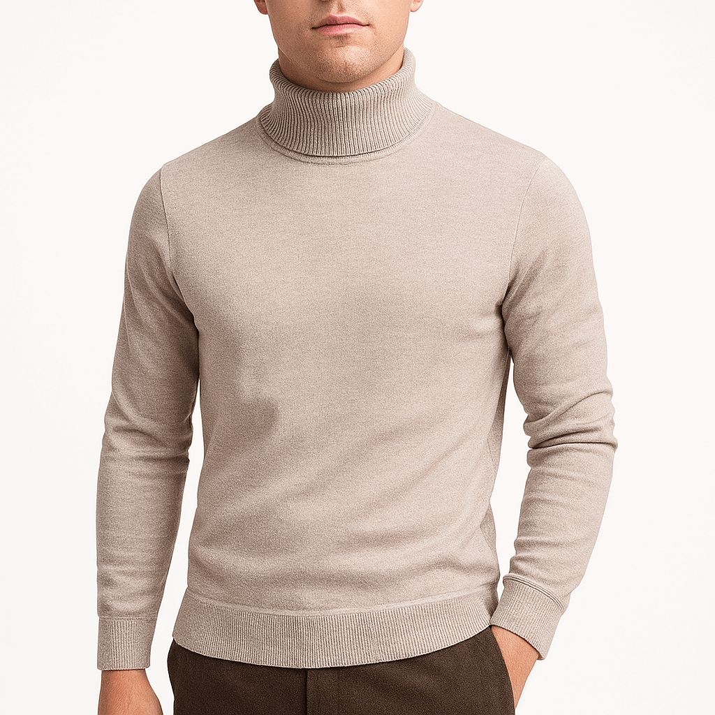 Herr Turtleneck Tröja Minimalistisk Stil 1