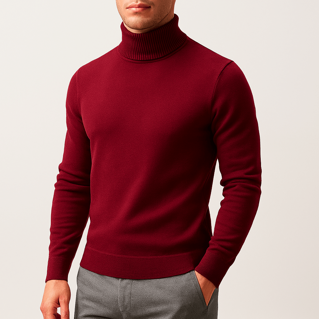 Herr Turtleneck Tröja Minimalistisk Stil 2