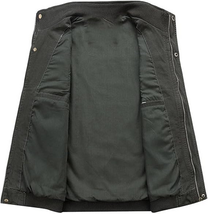 Herr Vintage Västs Med Flera Fickor Stilren Design 1