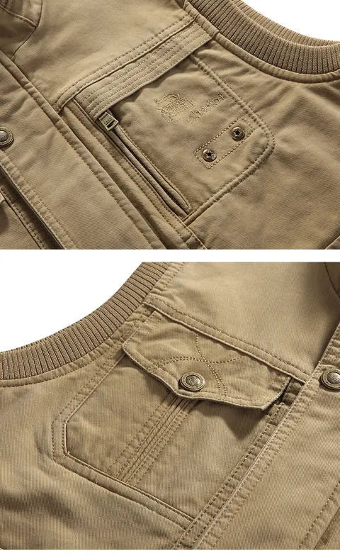 Herr Vintage Västs Med Flera Fickor Stilren Design 4
