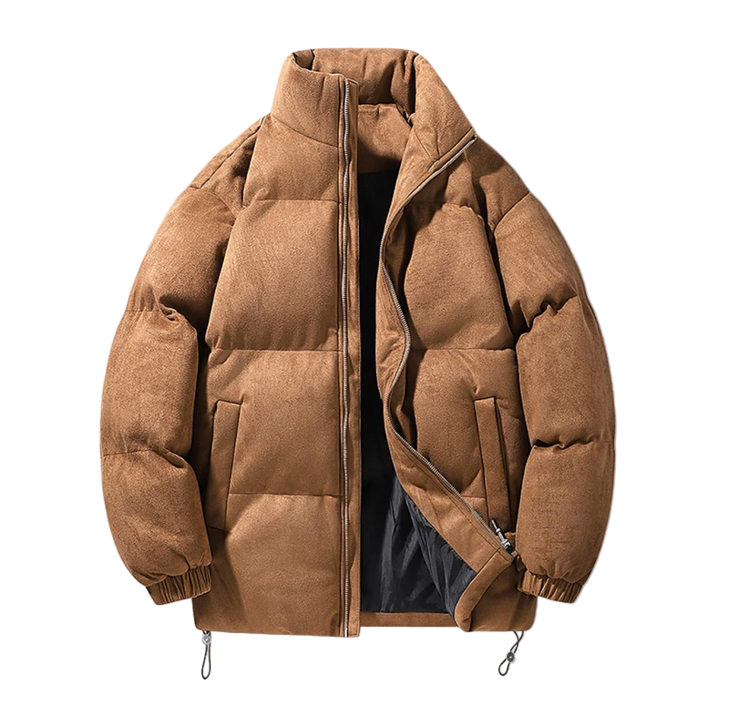 Herr Vinterjacka Quiltad Modern Stil 0