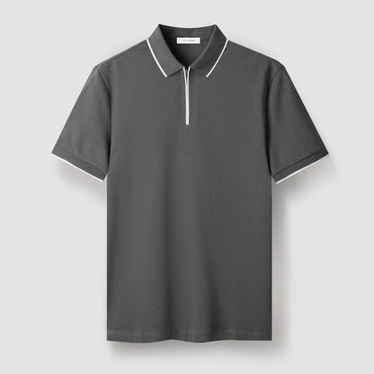 Herr Zip-Up Polo T-shirt 3