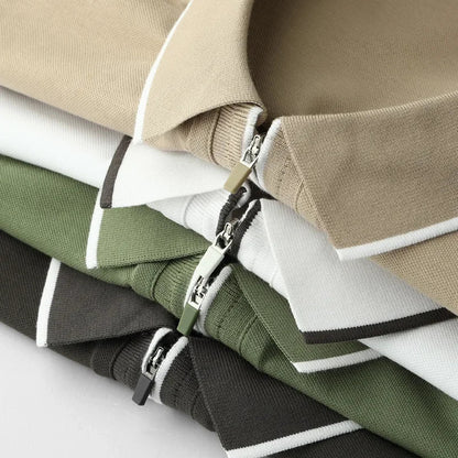 Herr Zip-Up Polo T-shirt 6
