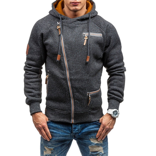 Herr Zip Hoodie Casual Stil 0