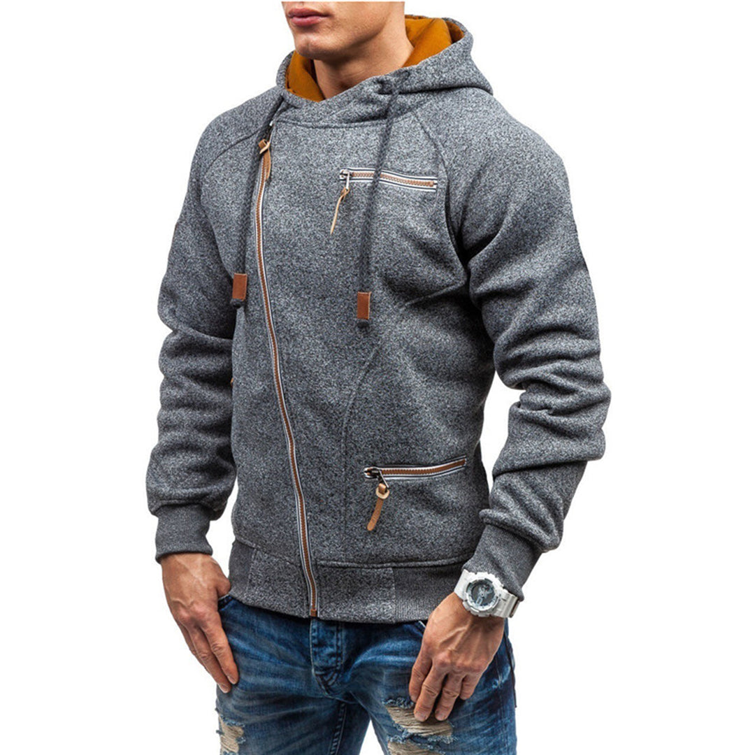 Herr Zip Hoodie Casual Stil 2