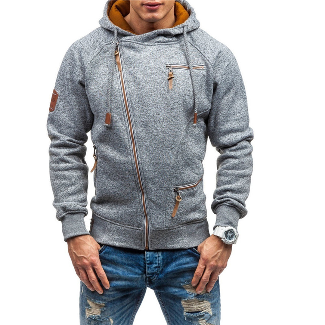 Herr Zip Hoodie Casual Stil 3