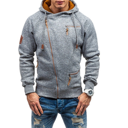 Herr Zip Hoodie Casual Stil 3