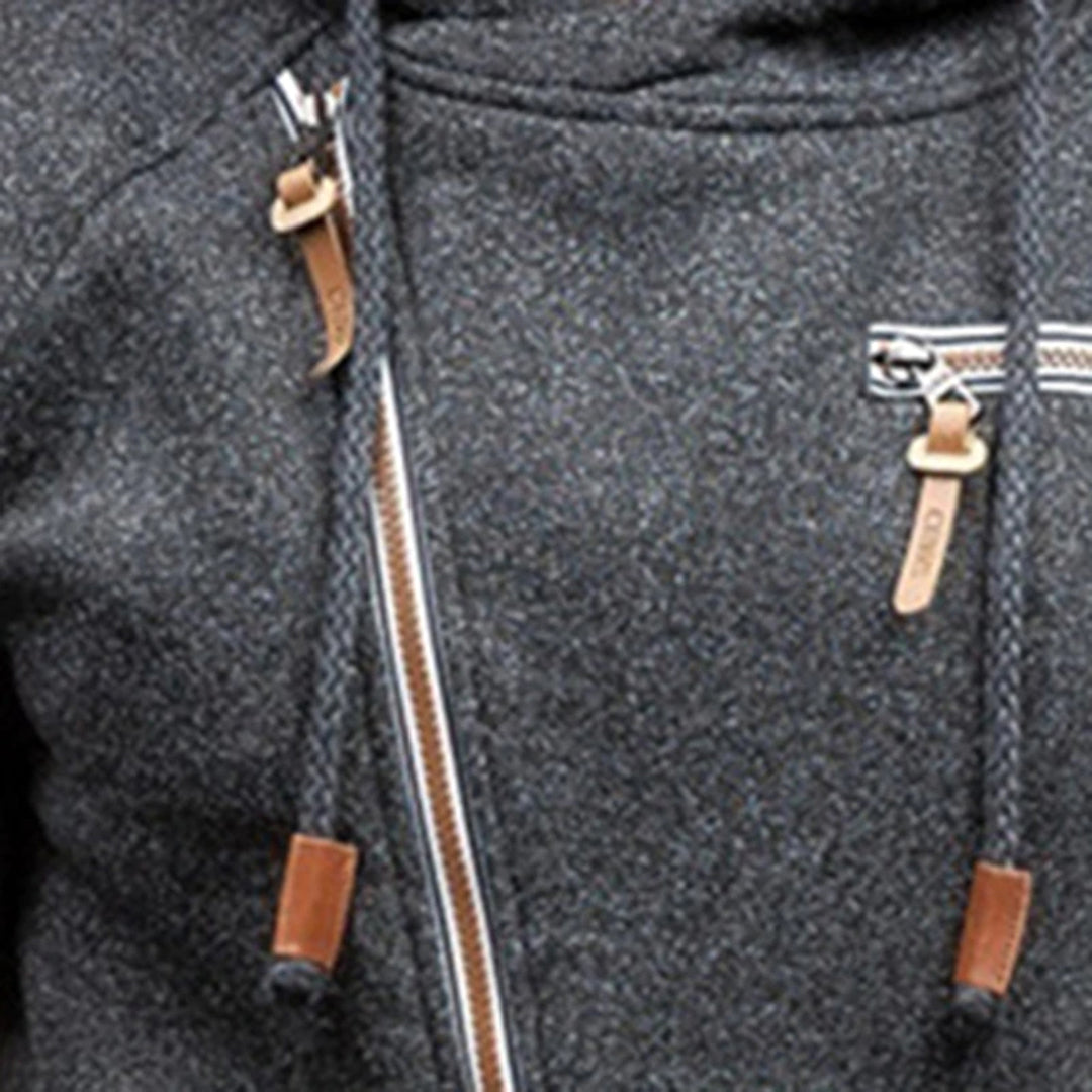 Herr Zip Hoodie Casual Stil 6