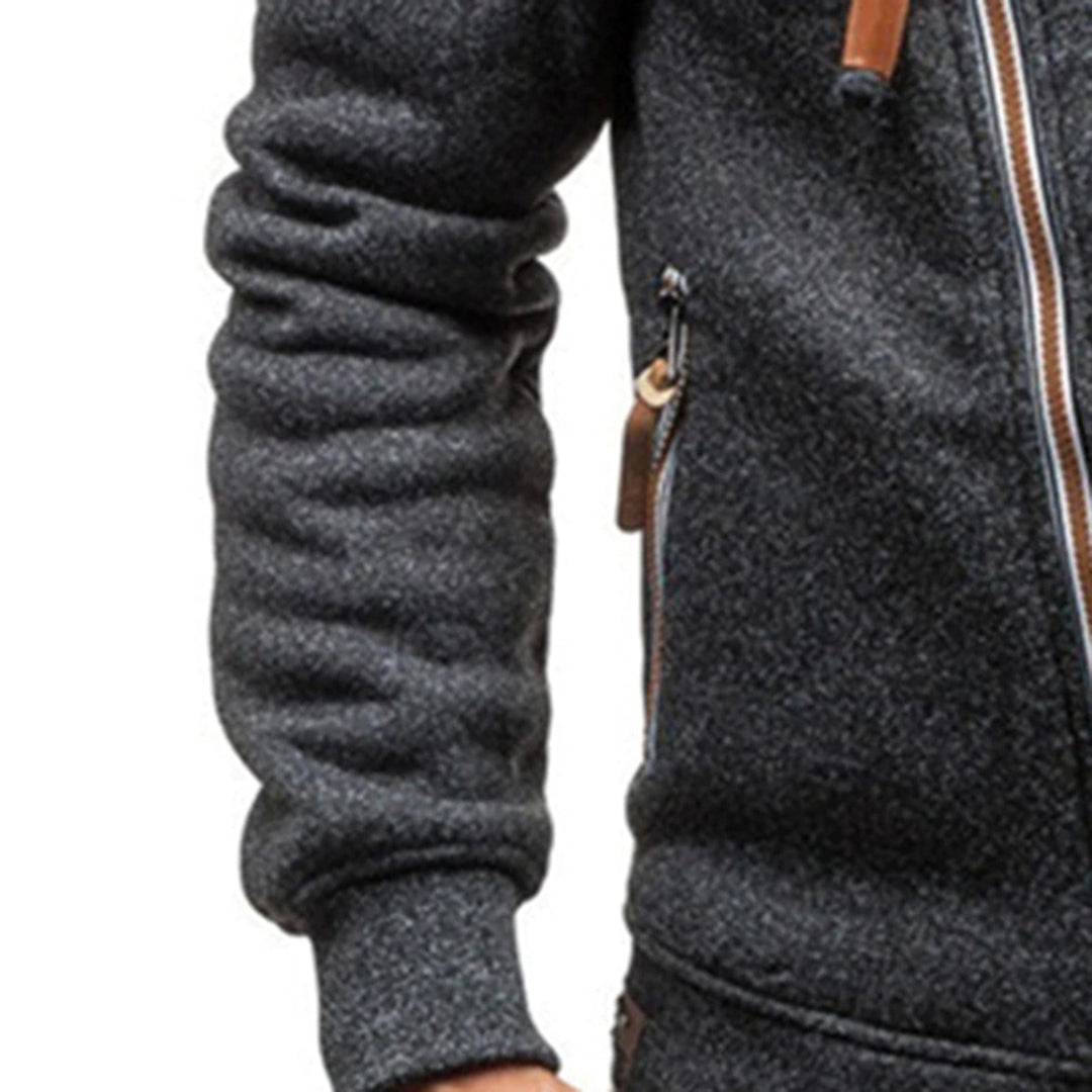 Herr Zip Hoodie Casual Stil 7