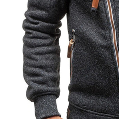 Herr Zip Hoodie Casual Stil 7