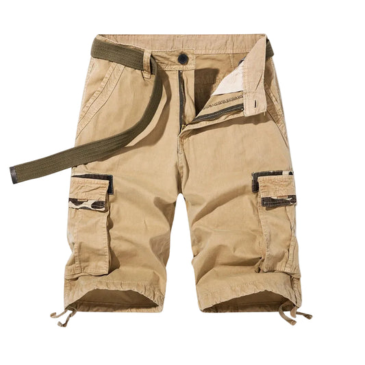 Herrar Cargo Shorts Safari Stil med Flera Fickor 0