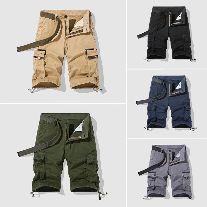 Herrar Cargo Shorts Safari Stil med Flera Fickor 6