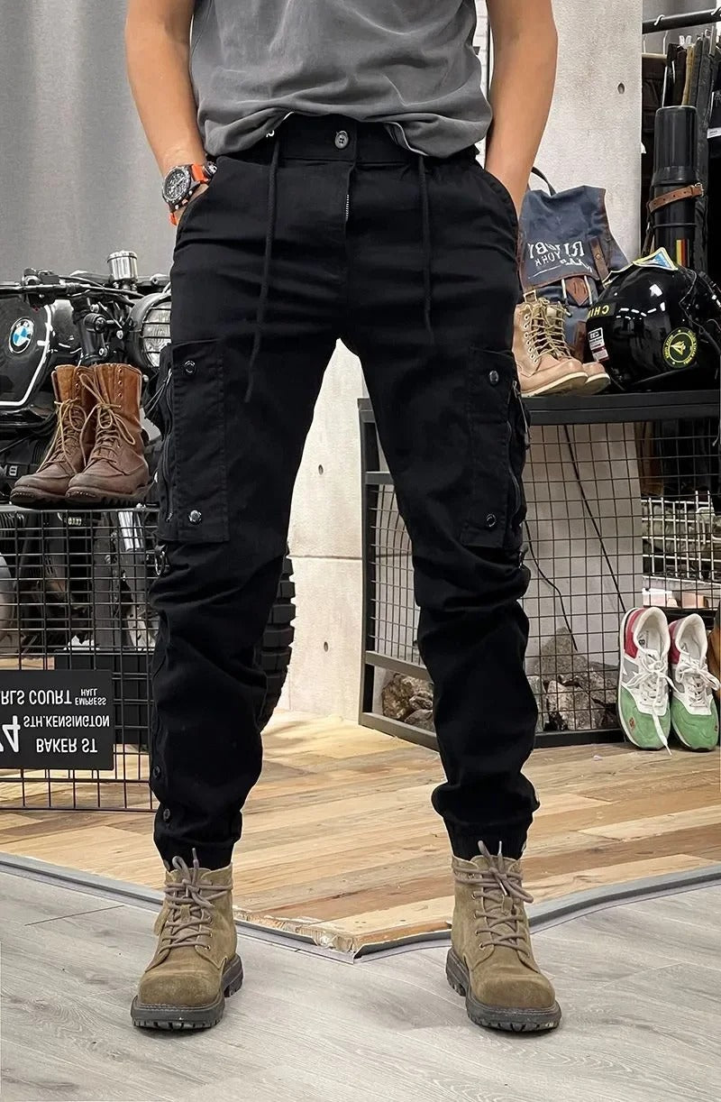 Herrar Cargobyxor Med Fickor Modern Laststil 11
