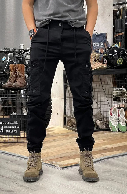 Herrar Cargobyxor Med Fickor Modern Laststil 11