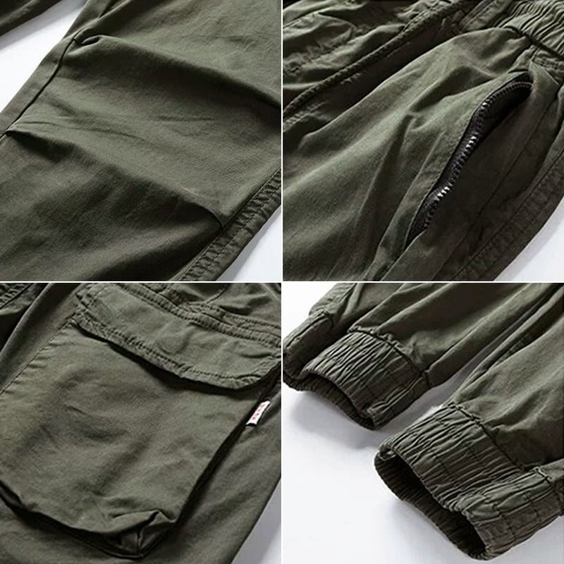 Herrar Cargobyxor Med Fickor Modern Laststil 7