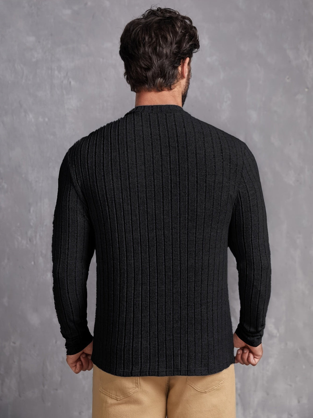Herrar Casual Crewneck Tröja Stilren 5