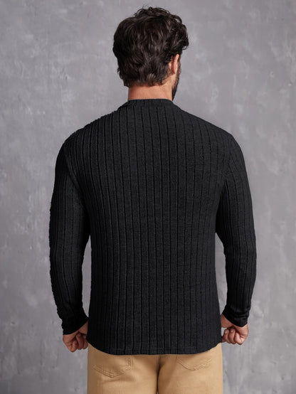 Herrar Casual Crewneck Tröja Stilren 5