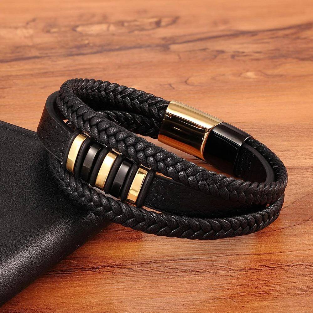 Herrarmband i läder – tidlöst och snyggt accessoar 7