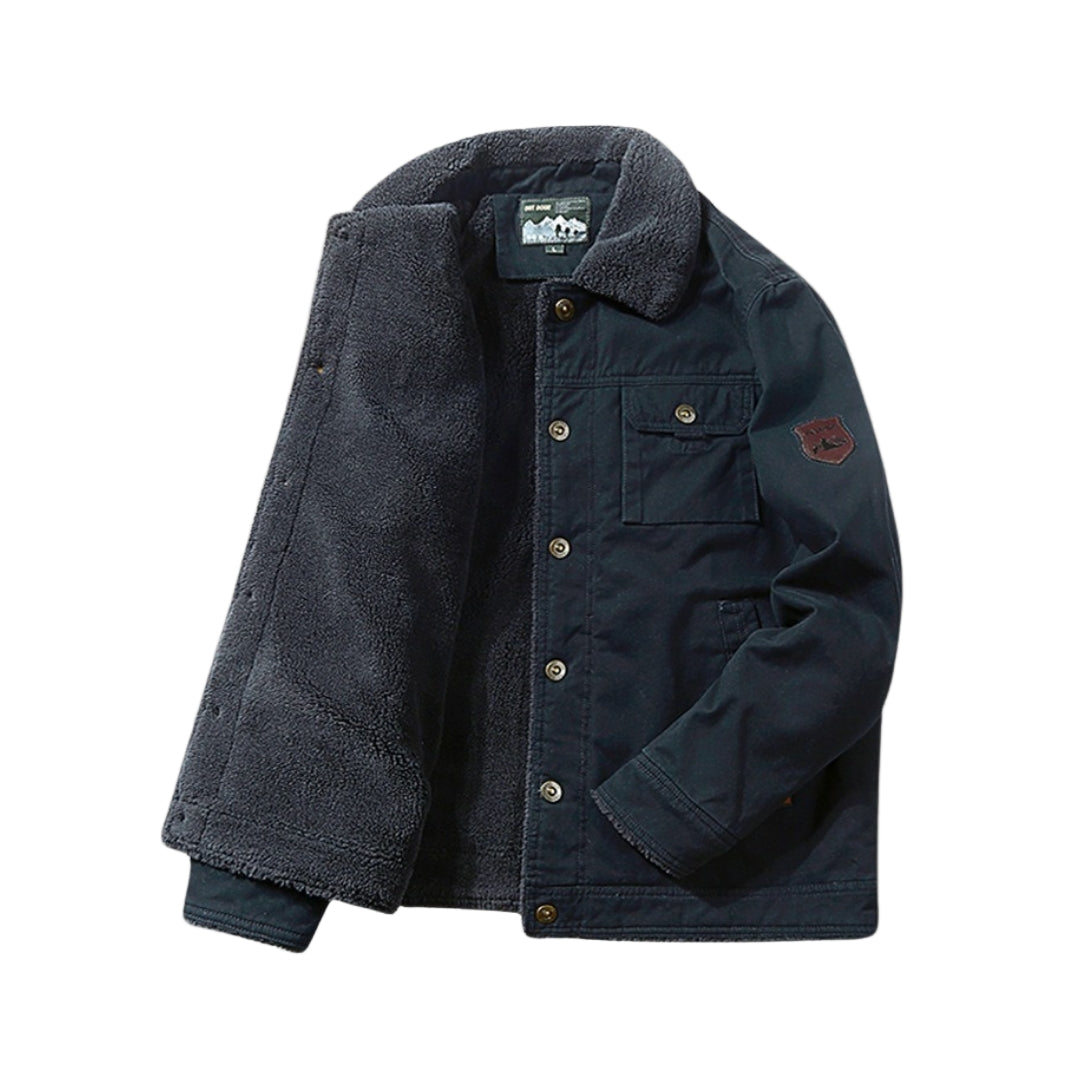 Herrarnas Arbetsjacka Fleecefodrad Klassisk Stil 0