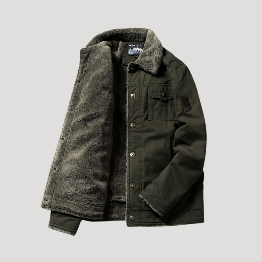 Herrarnas Arbetsjacka Fleecefodrad Klassisk Stil 1