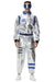 Herrarnas Astronaut Kostym Rymdtema Polyester Silver 12