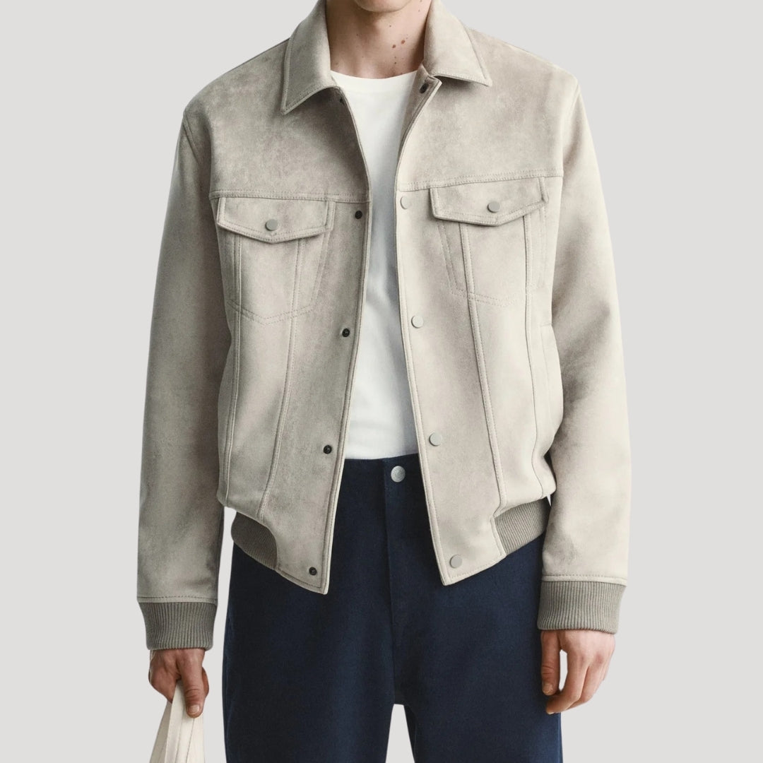 Herrarnas Bomberjacka med Stilren Design 3