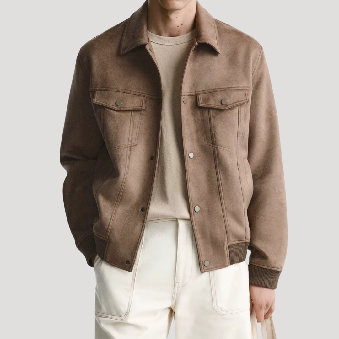 Herrarnas Bomberjacka med Stilren Design 6