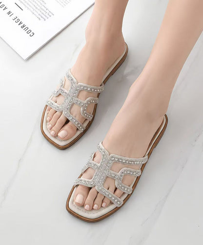 Herrarnas Flip Flops med Rhinestone Detaljer 1